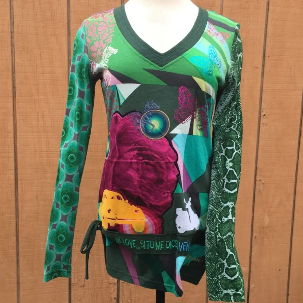 DESIGUAL - "We Love" Top - Picture 2 of 10